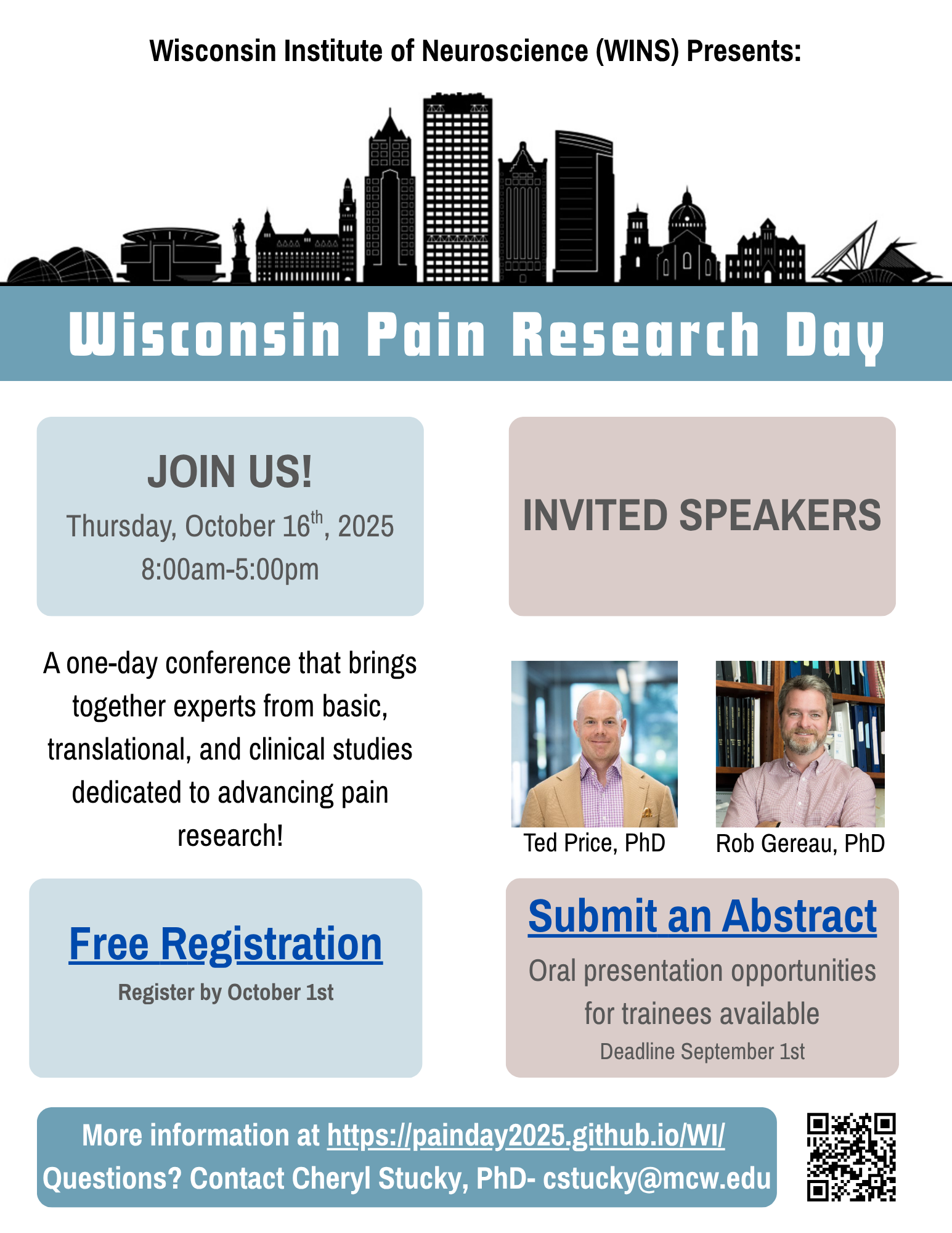 Wisconsin Pain Research Day 2025 Flyer